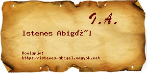 Istenes Abigél névjegykártya